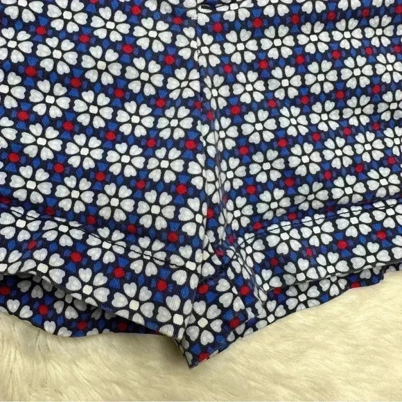 GAP The City Shorts Khaki Floral White /  Blue / Red Size 6 - Picture 4 of 16